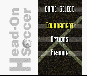 Head-On Soccer (USA) screen shot title